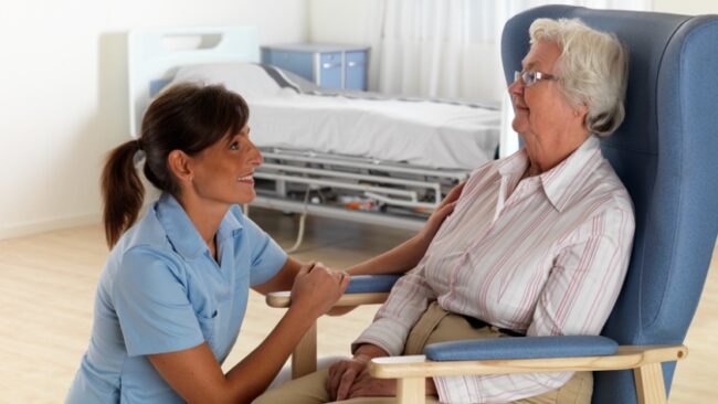 Elderly Patient + Nurse