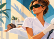 Laser and IPL practitioner wearing protective eyewear in a beauty clinic, promoting LPA Approved Laser Core of Knowledge safety training.